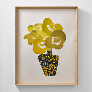 Yellow_dot vase アート作品 01